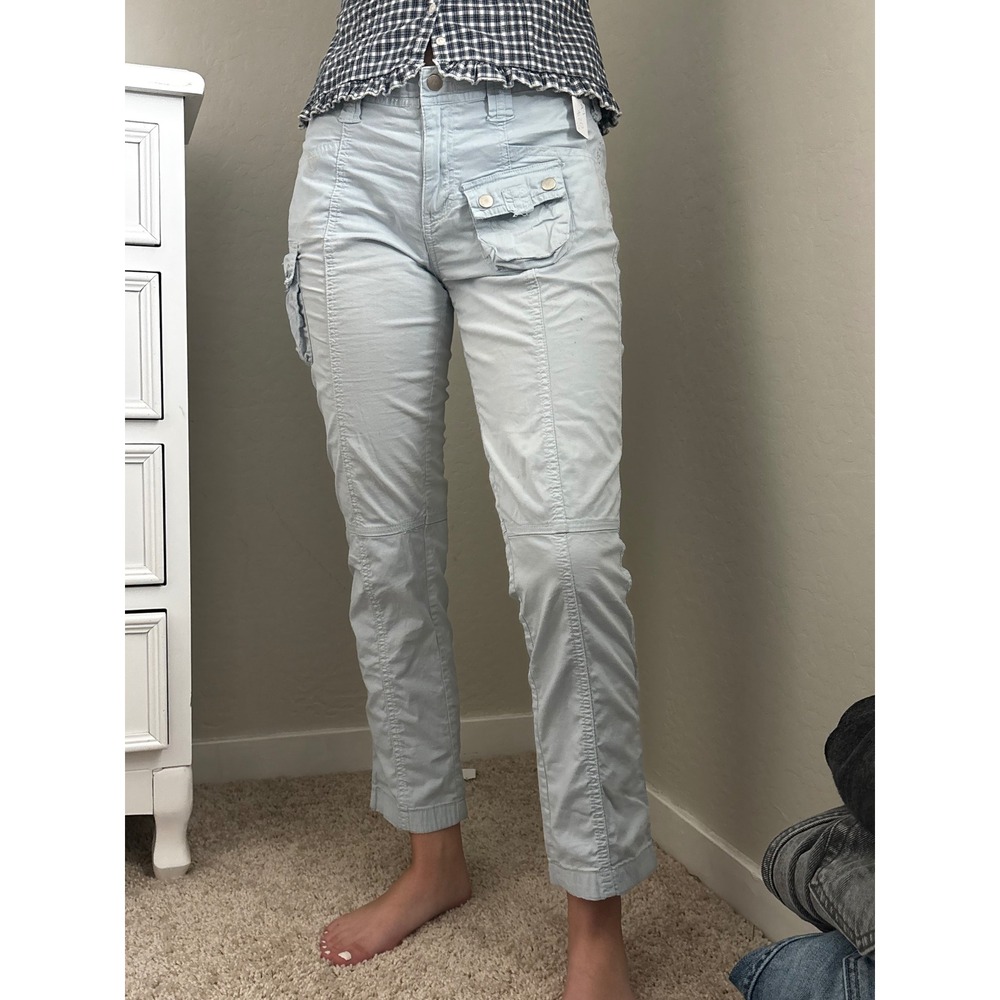 Vintage Apollo cargo pants in a light baby blue colorway